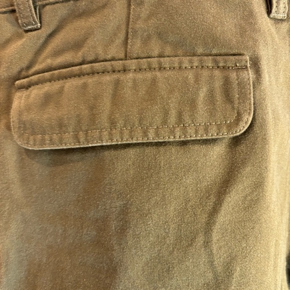 ISABEL MARANT Sz 42 Jessie Pants 100% Cotton Cropped Lace At Hem Olive Green - Picture 11 of 14